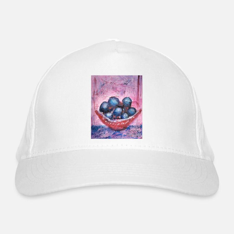 Blueberrys on pastel background Organic Baseball Cap