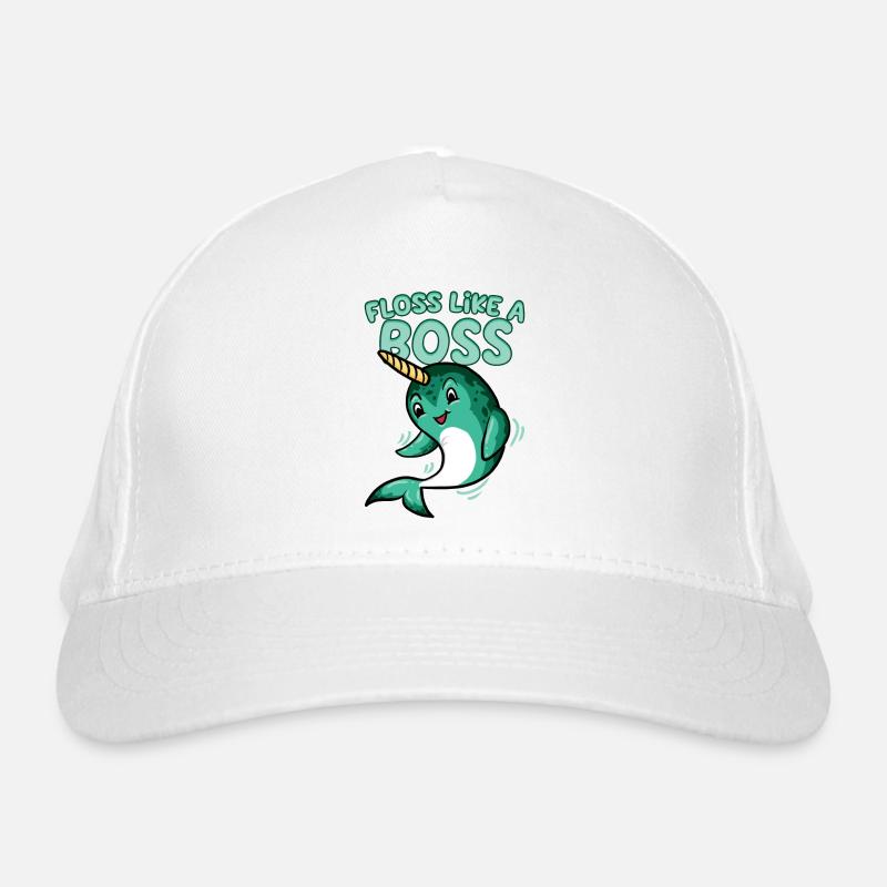 Floss Like A Bossy T-Shirt Flossing Dance Narwhal Organic Baseball Cap