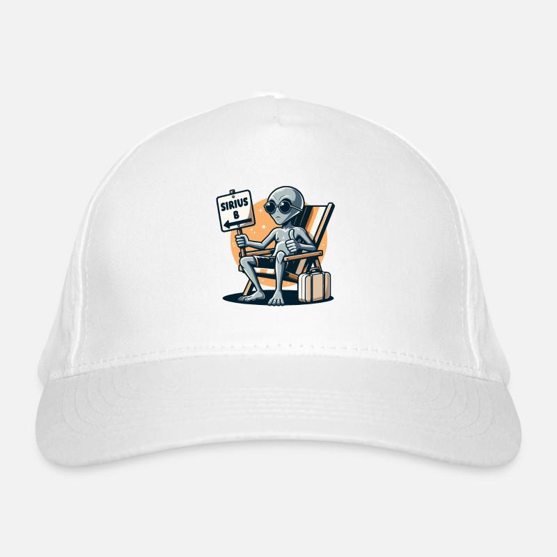 Alien "Sirius B" Hitchhiker's Guide Cartoon Illustration Organic Baseball Cap
