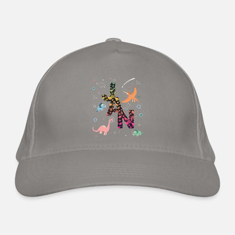 JAN - Beau prénom de garçon avec dinosaure Casquette classique bio