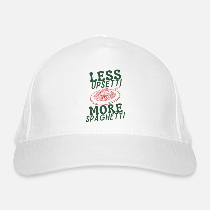 Less Upsetti More Spaghetti Bio-Baseballkappe