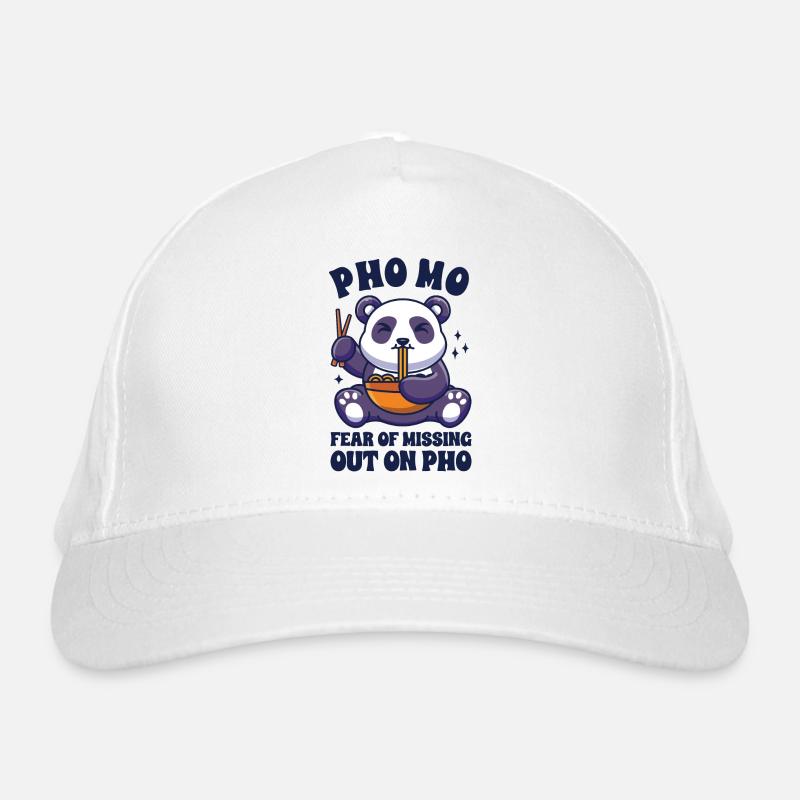 Lustige Pho Süßer Panda Eating Pho Bio-Baseballkappe