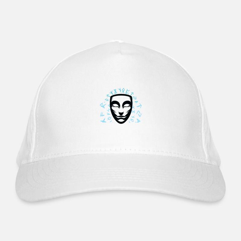 Abstrakte Maske Silhouette Abstract Mask Bio-Baseballkappe