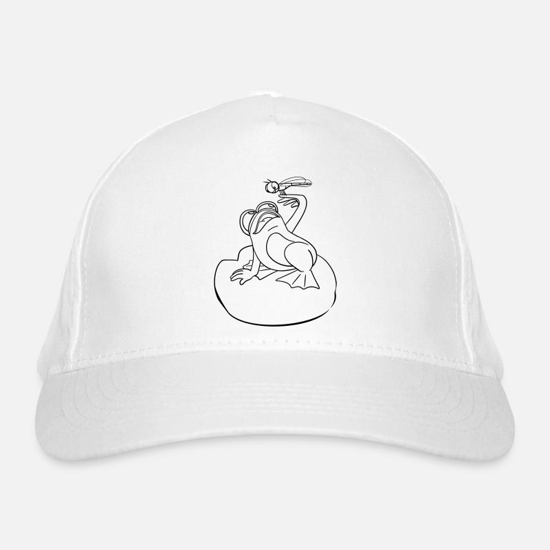Beste Freunde Frosch und Libelle Ausmalbild Bio-Baseballkappe
