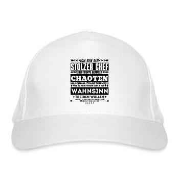 Stolzer Chef Chaoten Wahnsinn Teamleiter - Bio-Baseballkappe - Weiß - Vorne