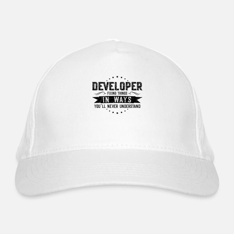 Developer Colleagues Gift Profession Saying Funny Organic Baseball Cap