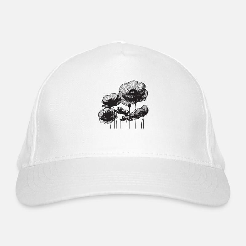 Mohnblumen Fleurs de pavot Casquette classique bio