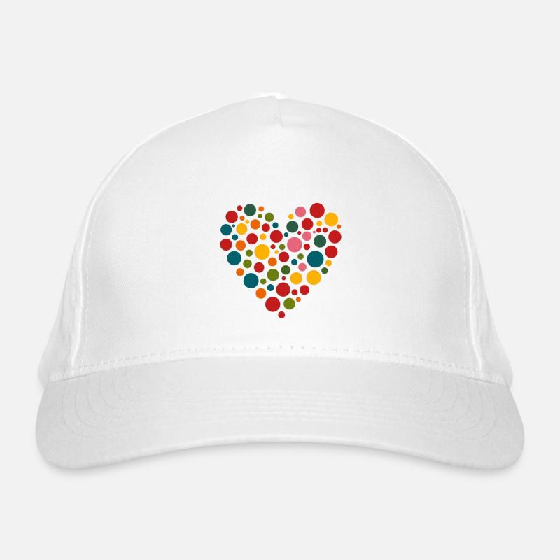 Coeur coloré points patch enfants Spotty Casquette classique bio