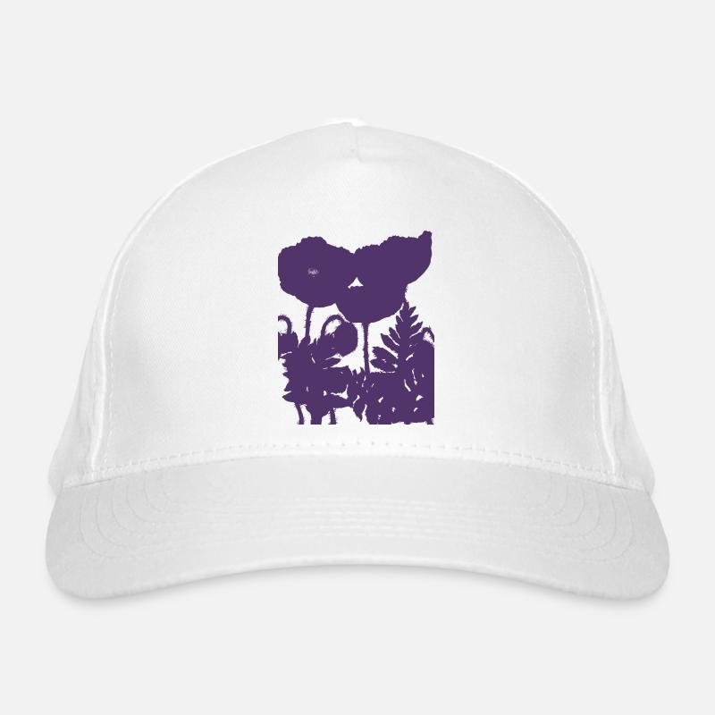Coquelicots - Casquette classique bio - blanc