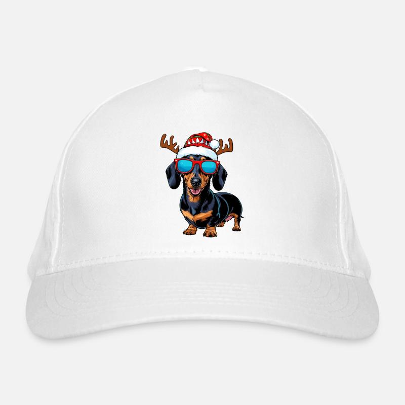 Weihnachts Dackel Hund Bio-Baseballkappe