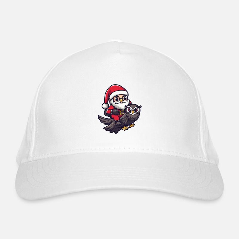 Eule Weihnachtsmann Cartoon Bio-Baseballkappe