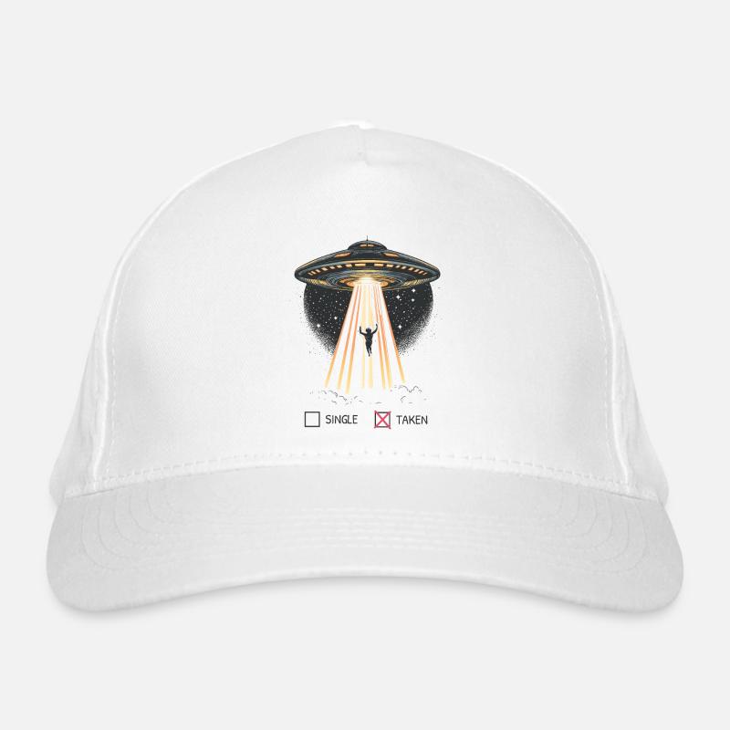 Alien Forgive Valentine's Day Funny Gift - Organic Baseball Cap - white