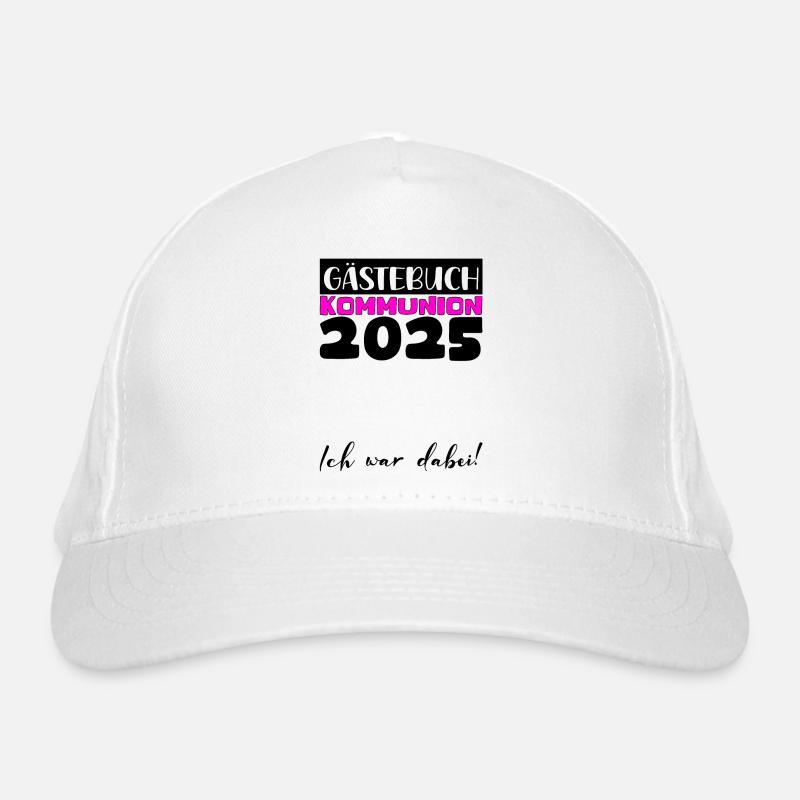 Kommunion 2025 Gästebuch Geschenk Mädchen Jungen Bio-Baseballkappe
