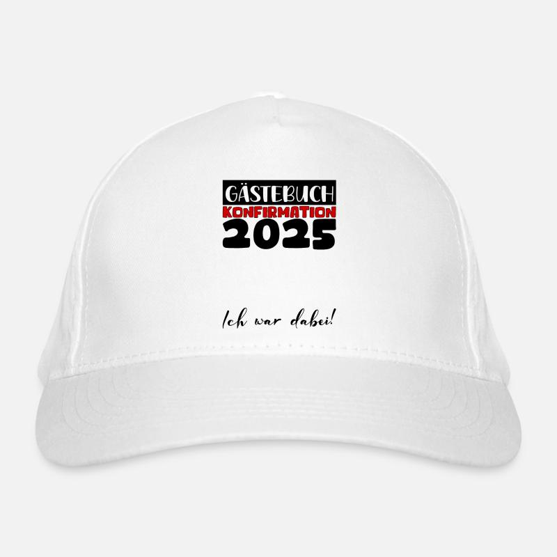 Konfirmation 2025 Gästebuch Deko Mädchen Jungen Bio-Baseballkappe