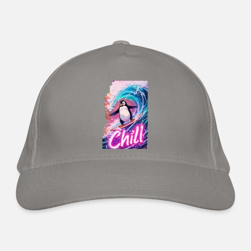 Surfing Pinguin Bio-Baseballkappe