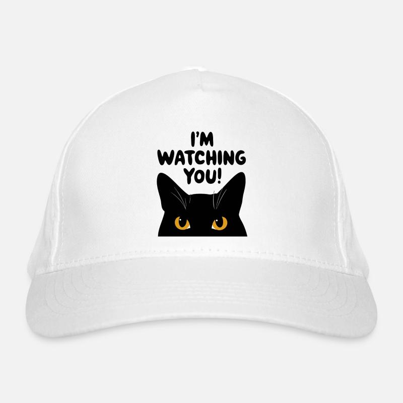I ́m watching you Cat humor funny Organic Baseball Cap