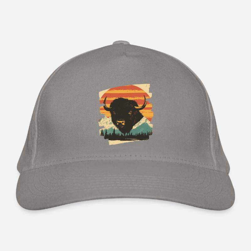 Bison Retro Organic Baseball Cap