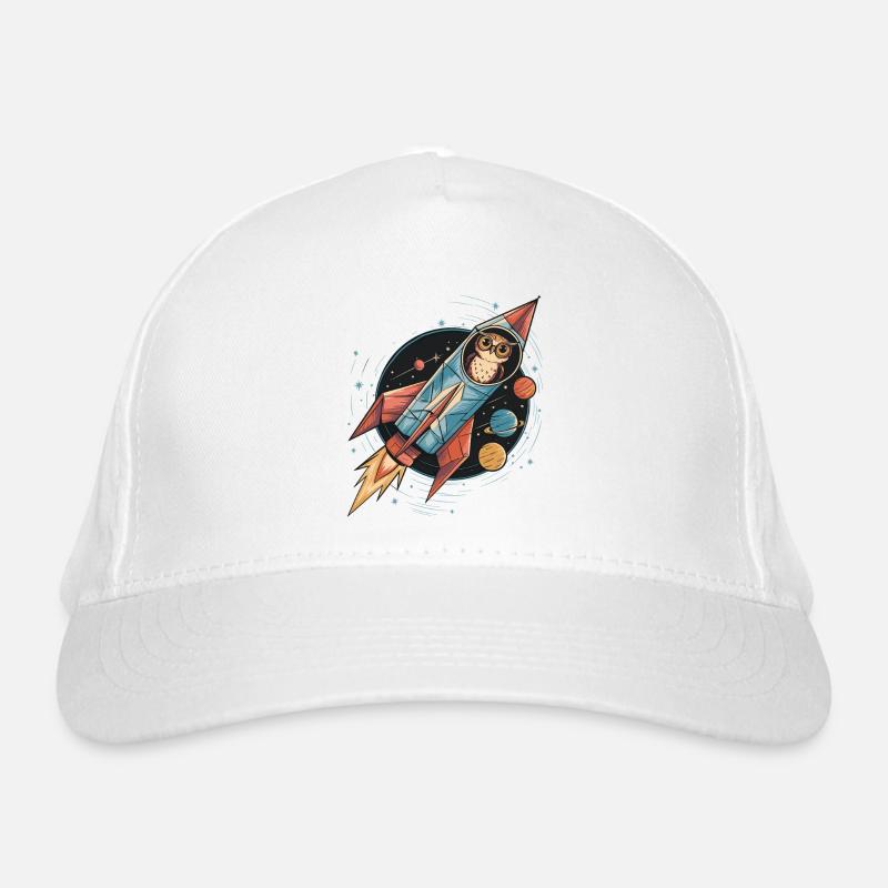 Hibou dans une fusée - Exploration galactique Casquette classique bio