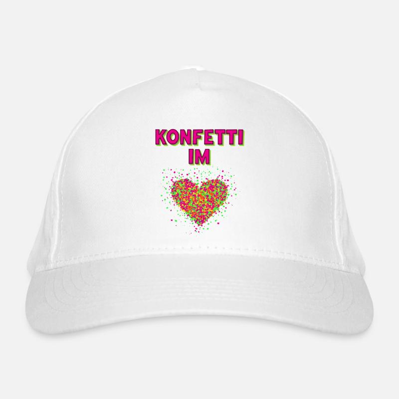 Konfetti Fasching Karneval Spaß Design Bio-Baseballkappe