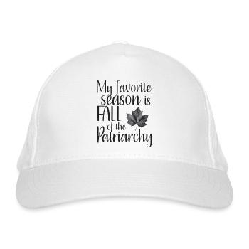 my favorite season is fall of the patriarchy - Bio-Baseballkappe - Weiß - Vorne