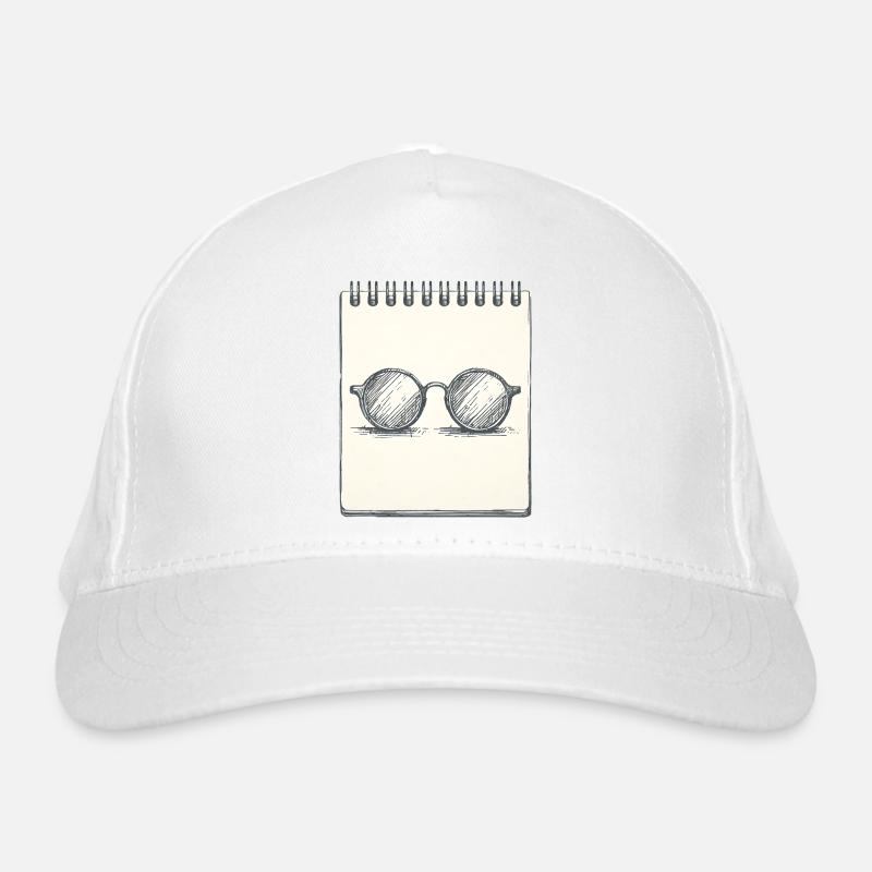 Zeichnung einer Brille Bio-Baseballkappe