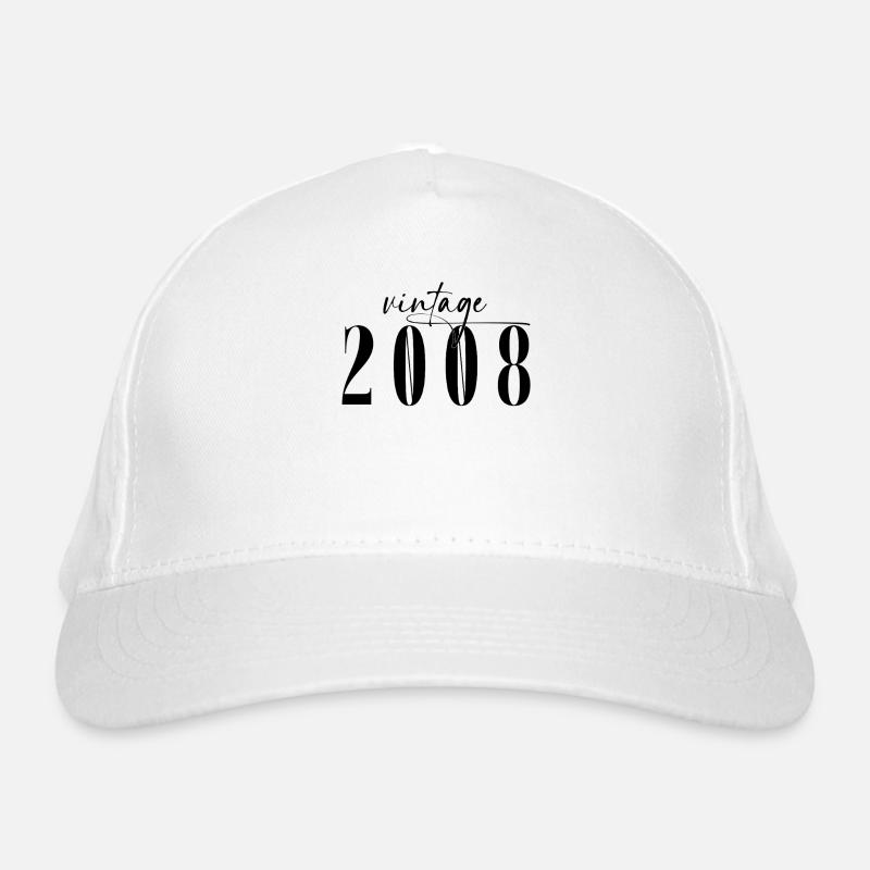 Millésime 2008 Anniversaire Minimaliste Elégant Casquette classique bio