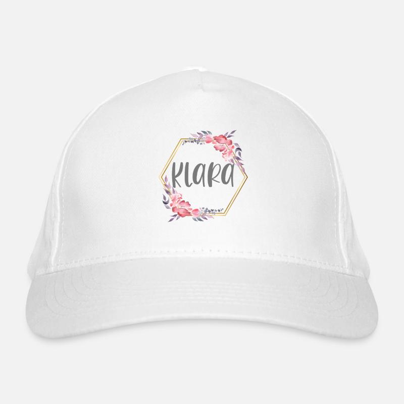 Klara Mädchen Name personalisiertes Geschenk Bio-Baseballkappe