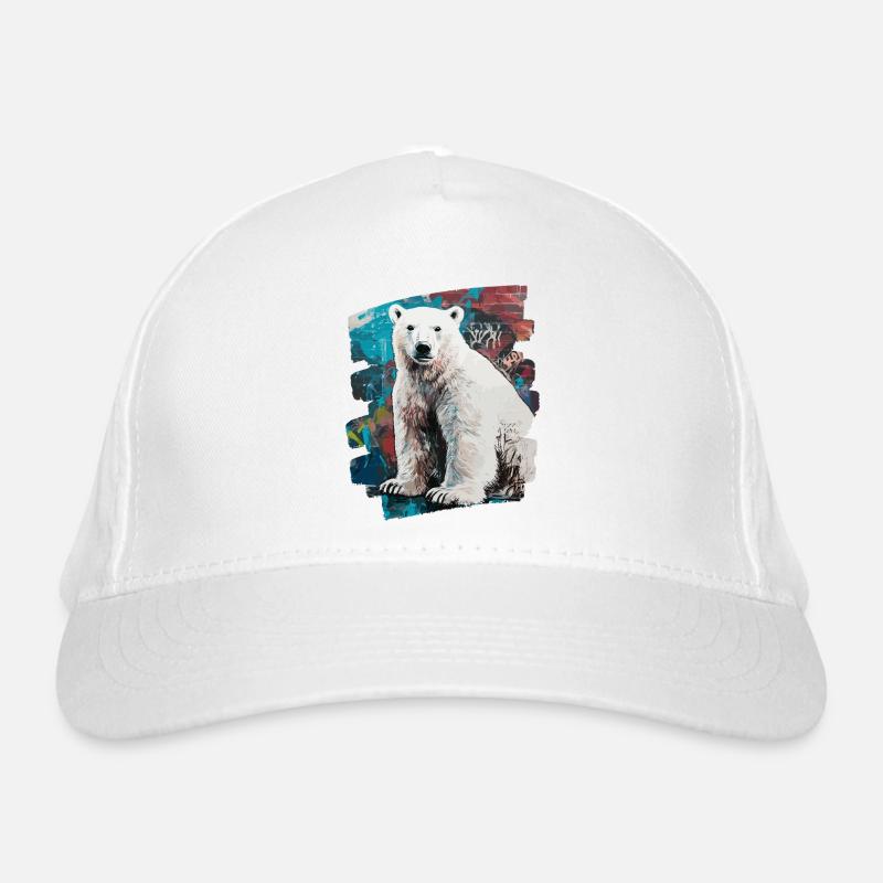 Polar Bear Graffiti Sprayer Organic Baseball Cap