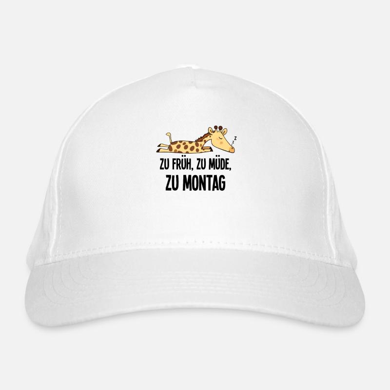 Lustige Giraffe Montag Morgenmuffel Geschenk Bio-Baseballkappe