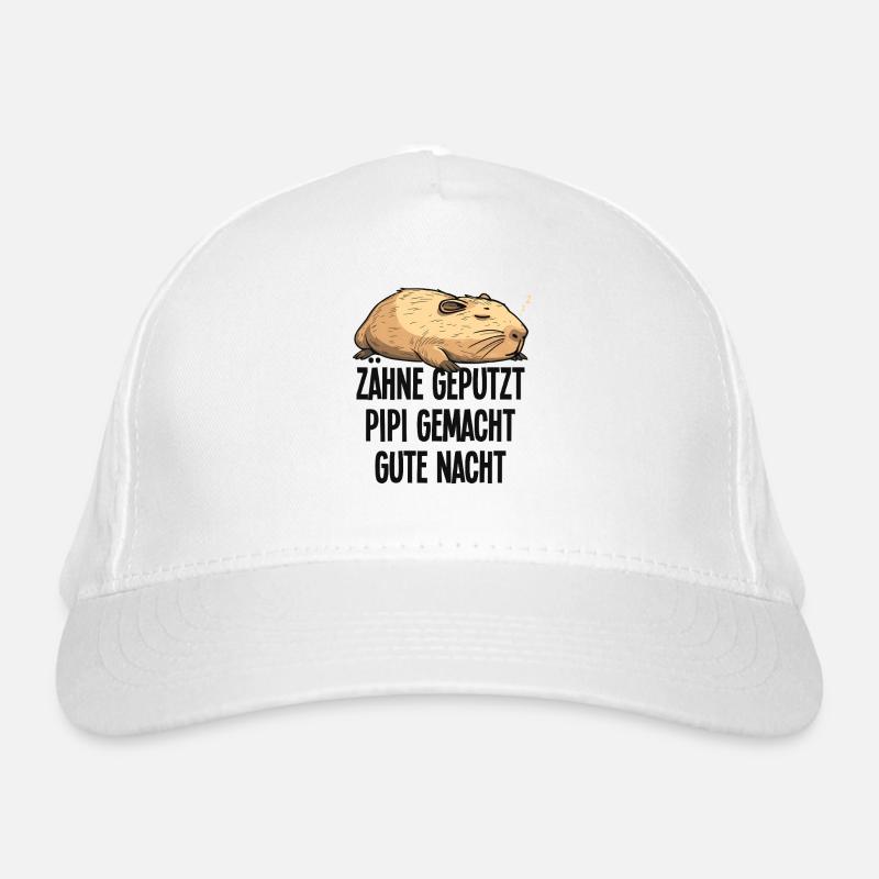Dents de capybara brossé Bonne nuit Pyjama Cadeau Casquette classique bio