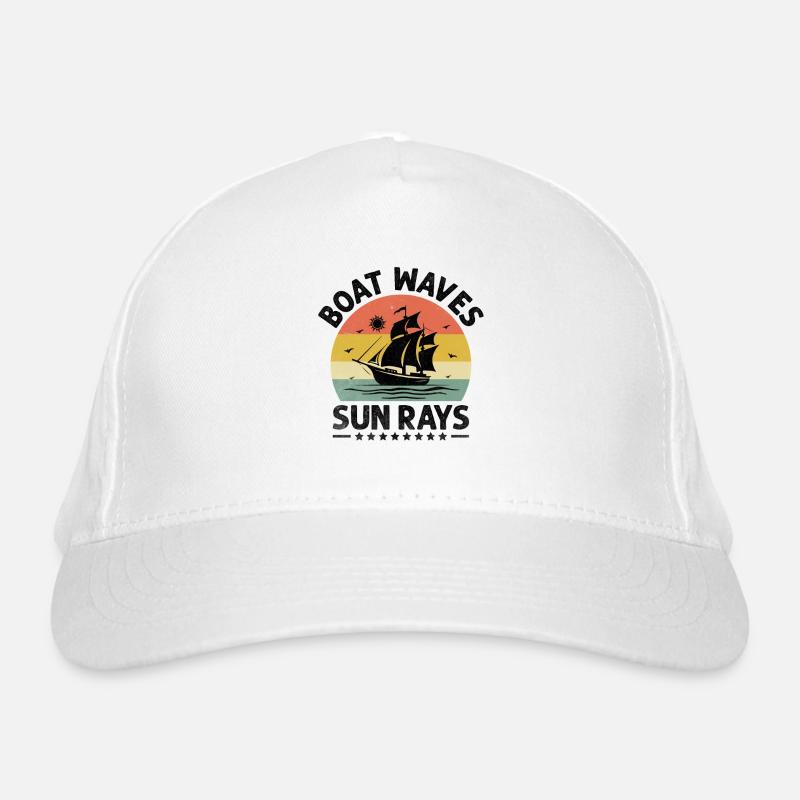 Boat Waves Sun Rays Paddle Boat Organic Baseball Cap