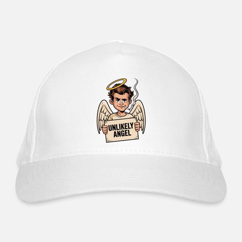 Ange sarcastique avec dicton - Casquette classique bio - blanc