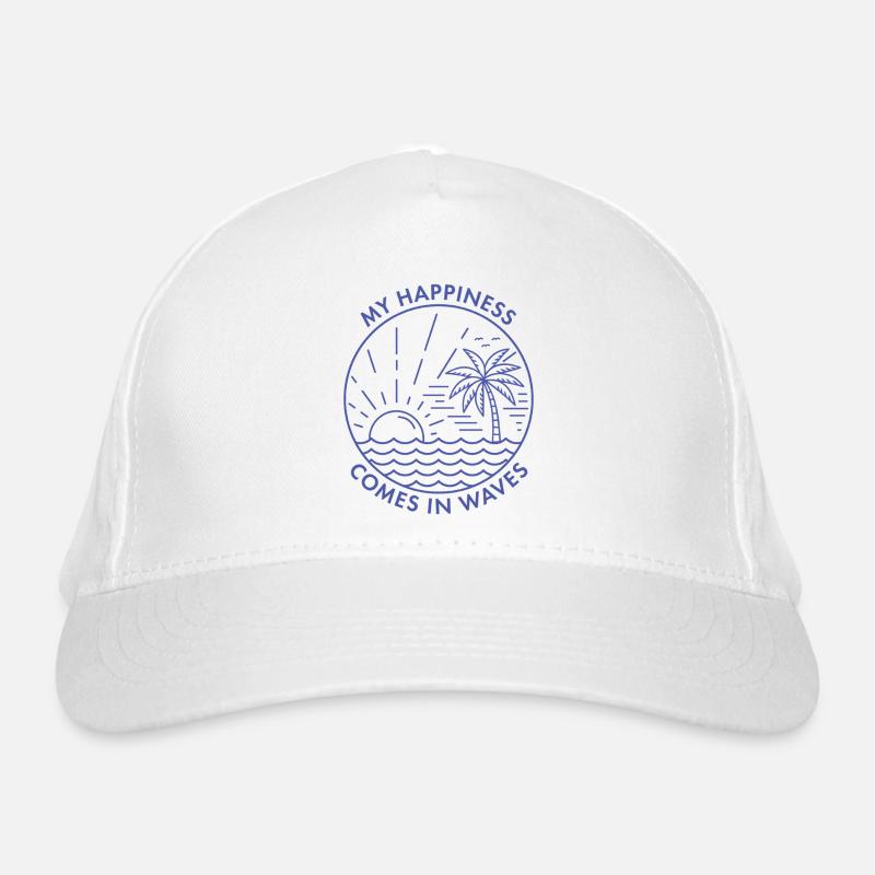 Mon bonheur vient par vagues Casquette classique bio