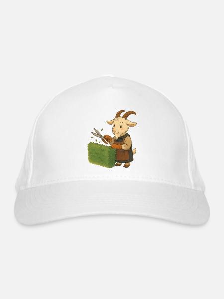 Ein Bock als Gärtner - Bio-Baseballkappe - Weiß