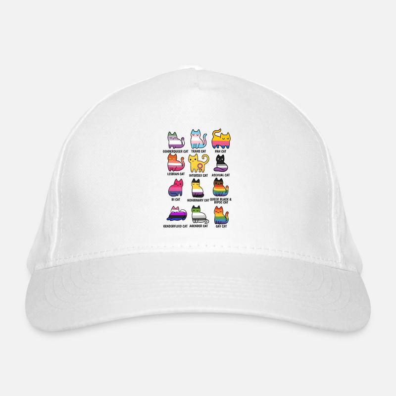Cute Retro LGBT Cat Cat Pride & Equality Organic Baseball Cap