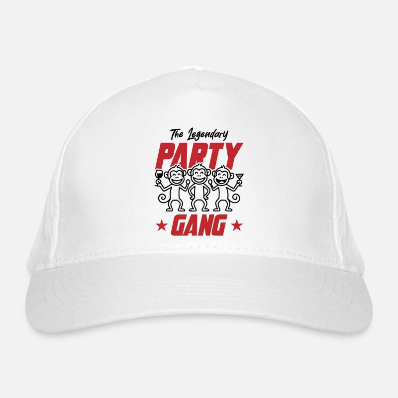 Party Gang Monkey Funny Organic Baseball Cap