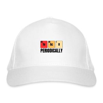 Lustiges Chemie Lehrer Periodensystem - Bio-Baseballkappe - Weiß - Vorne