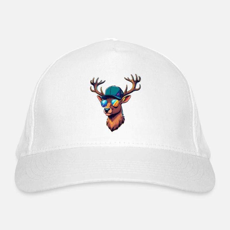Cool Deer Deer Head Hunter Hunting Wild Forest Organic Baseball Cap