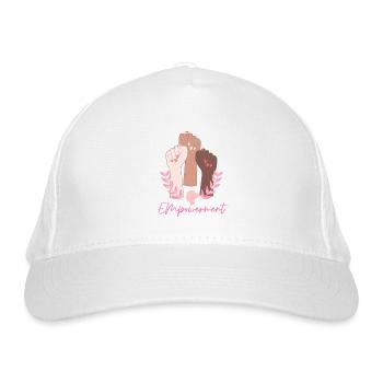 Empowerment - Feminismus Frauenpower Fäuste - Bio-Baseballkappe - Weiß - Vorne