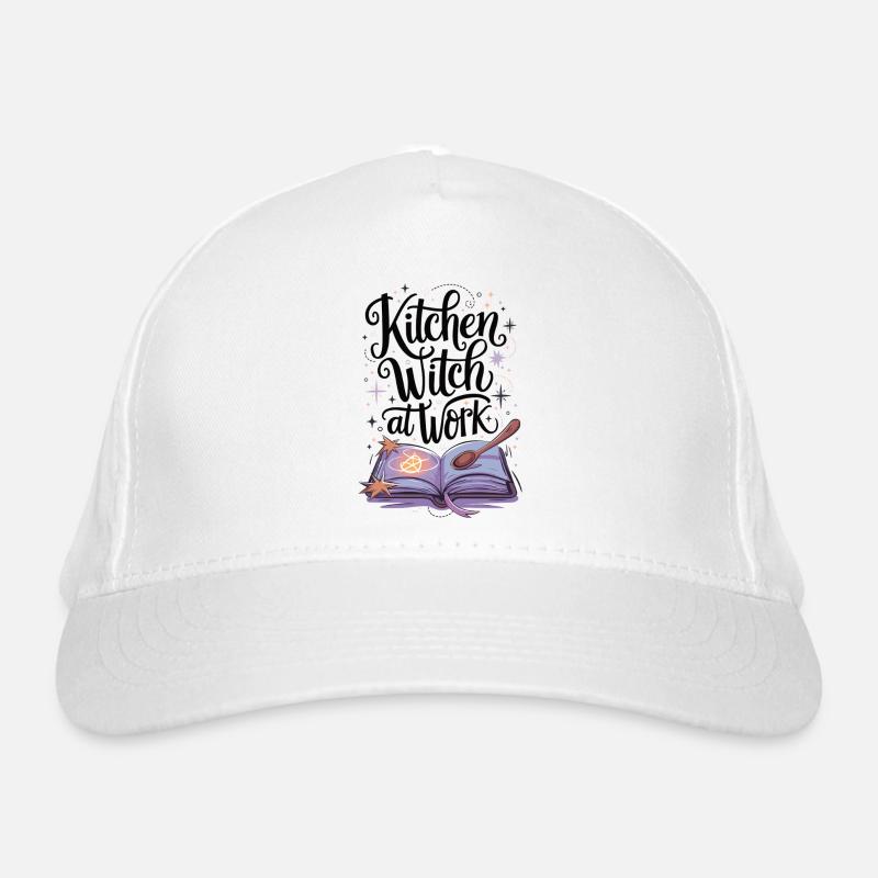 Küchenhexe bei der Arbeit Bio-Baseballkappe