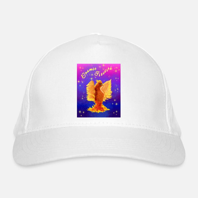 Ein orangefarbener kosmischer Cyber-Vogel Bio-Baseballkappe