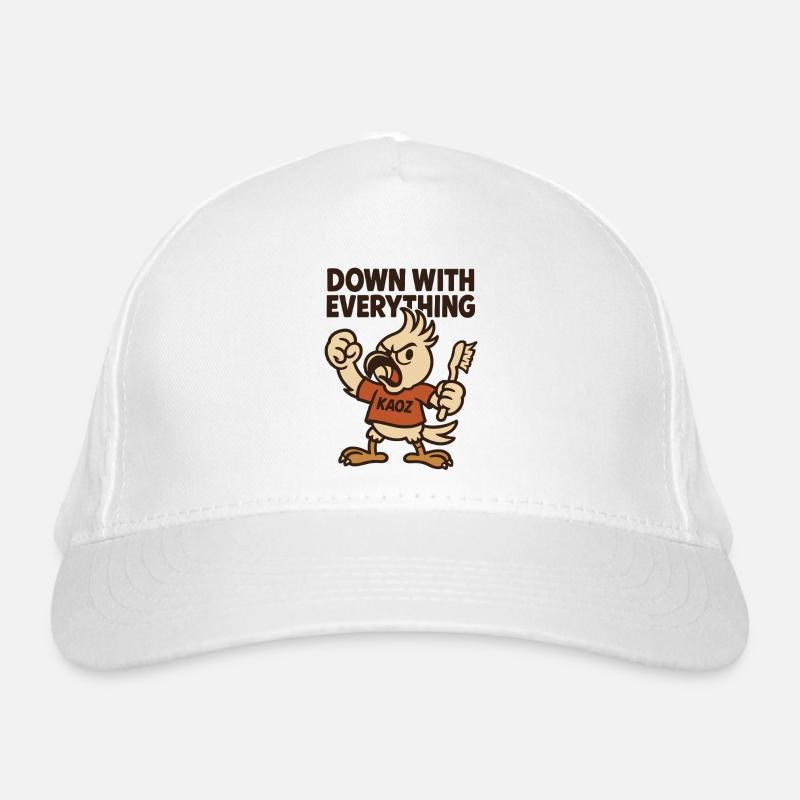Down with Everything: Anarcho-Rage Bird Organic Baseball Cap