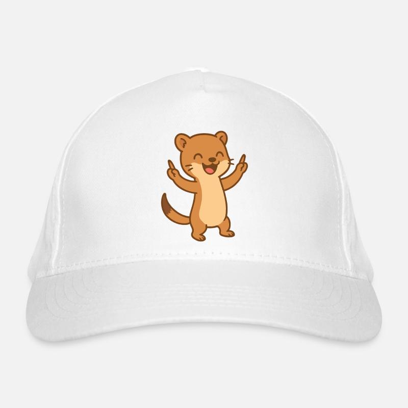 Happy Weasel Bébé Dessin Animé Casquette classique bio