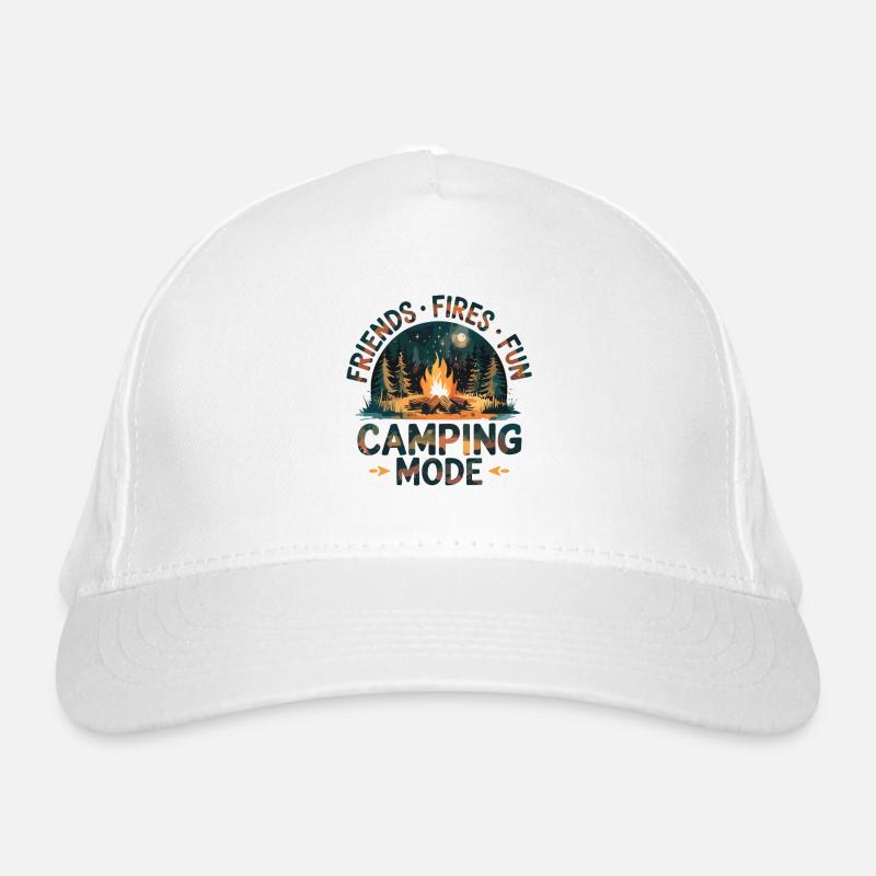Camping Mode Amis Feu Fun Forêt Casquette classique bio
