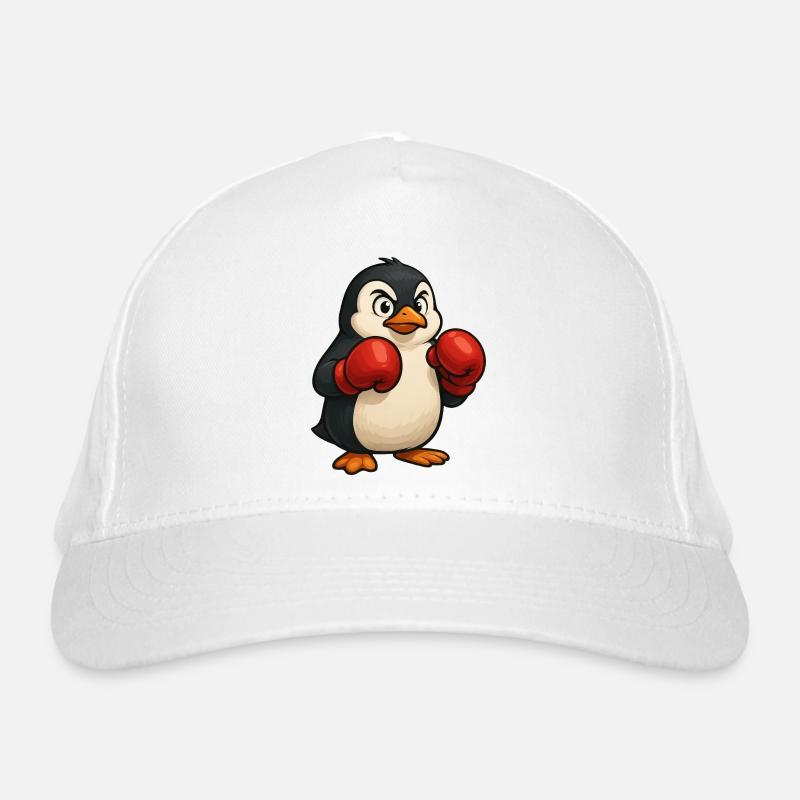 Cool pingouin boxer se bat dans la conception de dessin animé Casquette classique bio