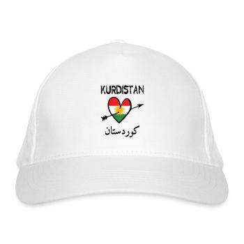 Kurdistan Flagge,Kurdistan,syrien,irak,iran,Flagge - Bio-Baseballkappe - Weiß - Vorne