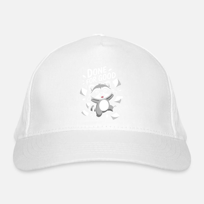 Raton laveur joyeux avec message de motivation Casquette classique bio