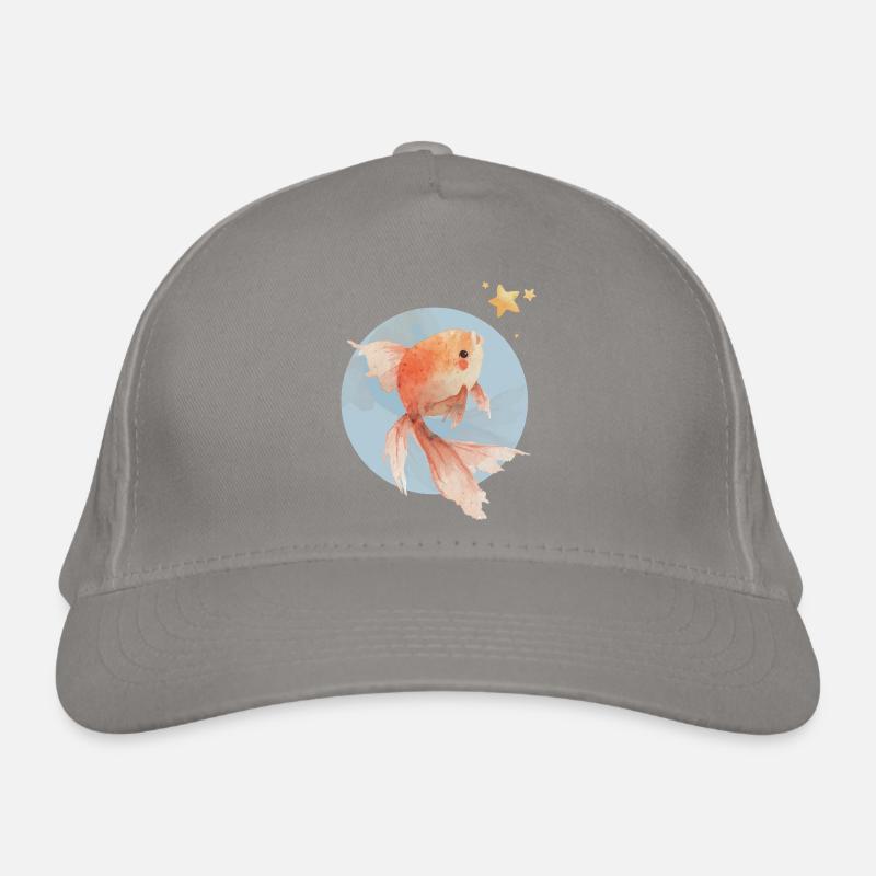 Goldfisch mit Weitblick Bio-Baseballkappe