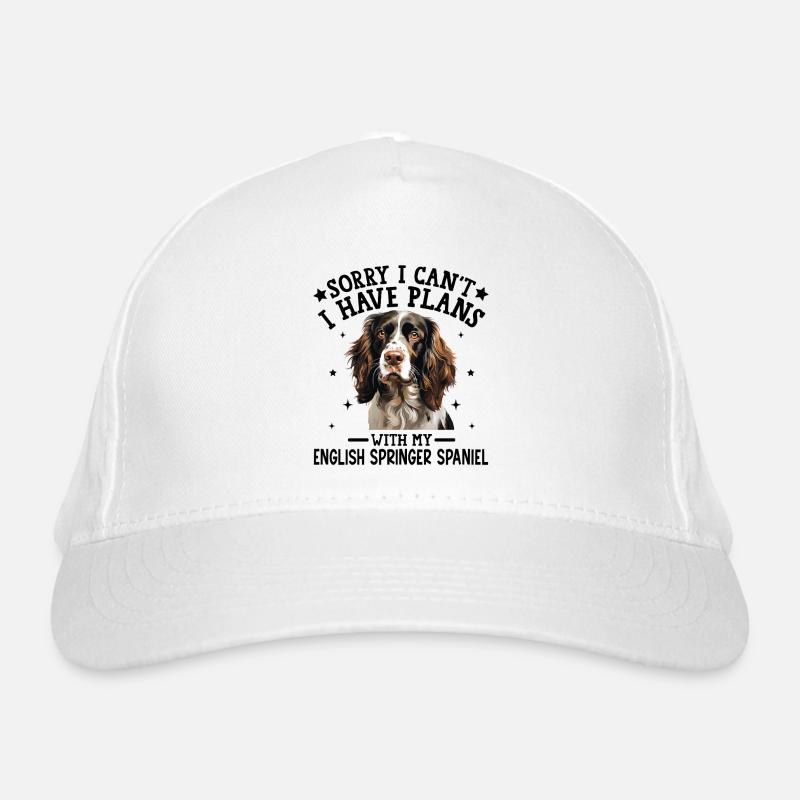 Elegantes Springer Spaniel Portrait Design Bio-Baseballkappe