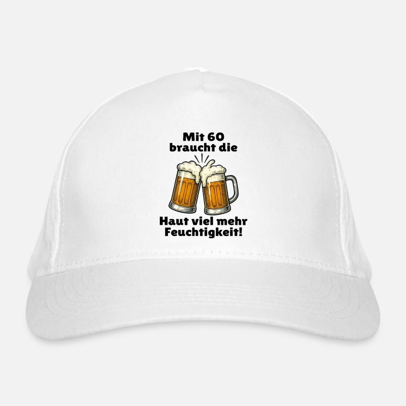 Männer 60. Geburtstag Bier Spruch Bio-Baseballkappe